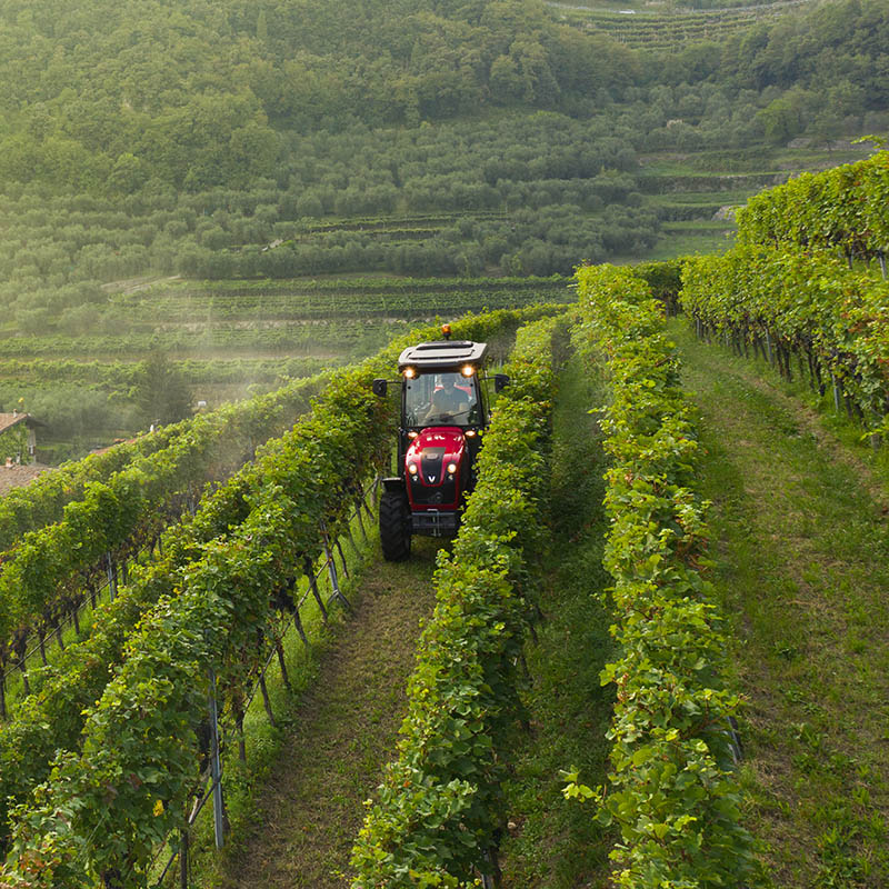 valtra s4 series tractor on the field closeup